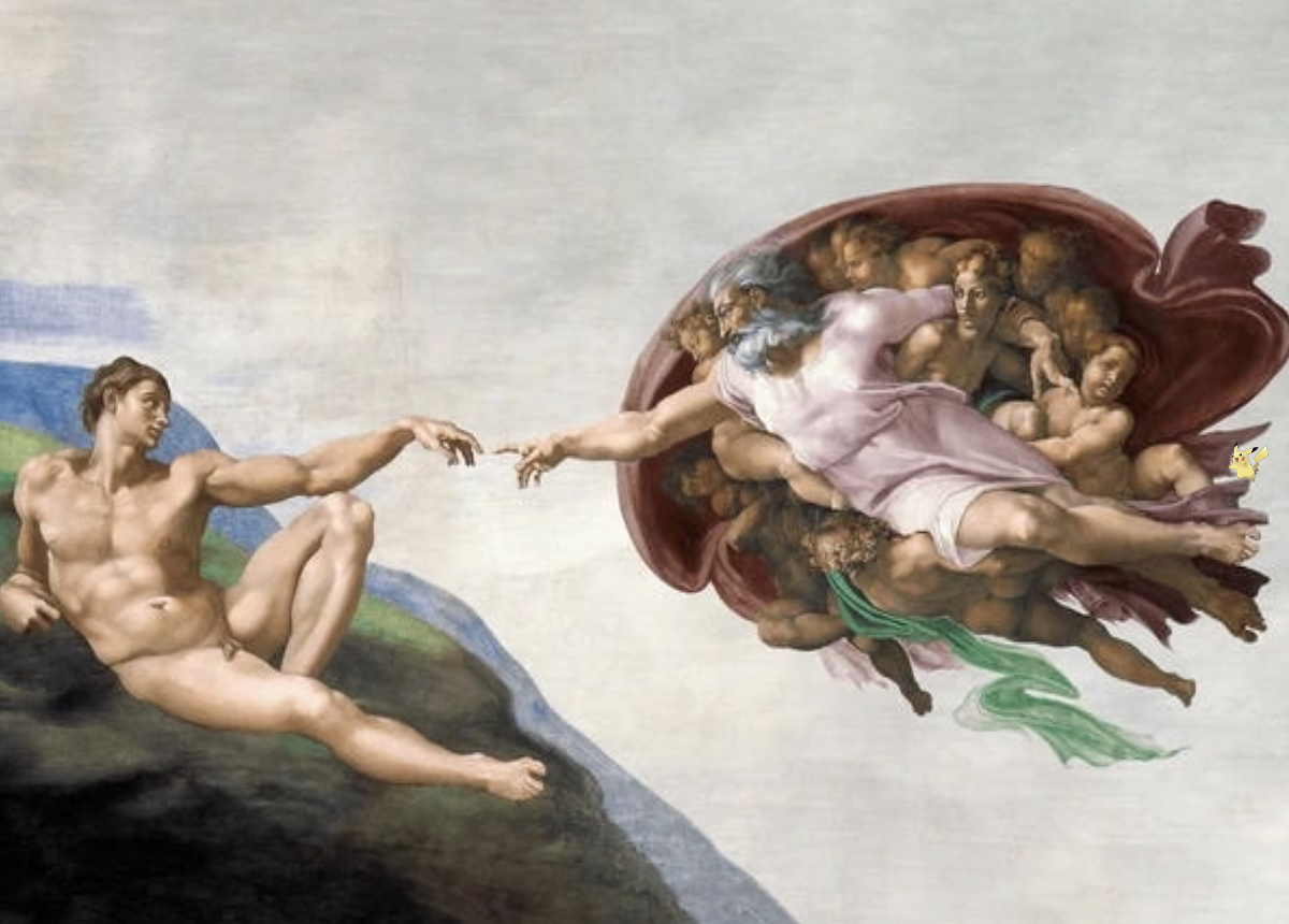 La Création d'Adam 1510 - Michel-Ange - jeu de l'intrus
