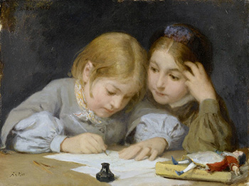 Représentation d'un enfant par Albert Anker