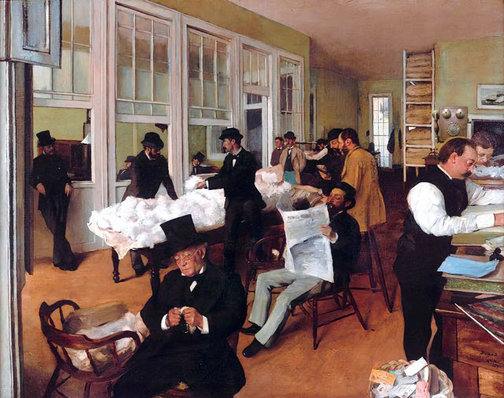 Le bureau du coton à La Nouvelle-Orléans 1873 - jeu de l'intrus