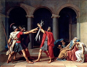 Représentation d'une œuvre de Jacques-Louis David